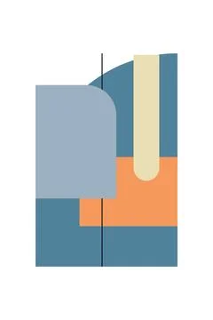 Flat abstract geometric shape art background Stockfoto's