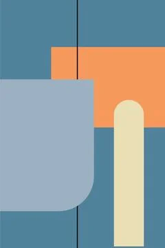 Flat abstract geometric shape art background 스톡 사진
