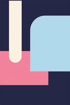 Flat abstract geometric shape art background Foto stock