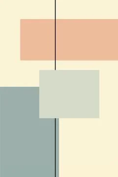 Flat abstract geometric shape art background Stockfoto's
