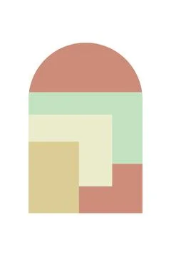Flat abstract geometric shape art background Foto stock