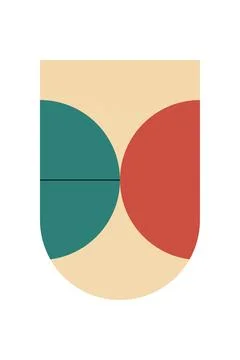 Flat abstract geometric shape art background Foto stock