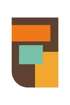 Flat abstract geometric shape art background 스톡 사진