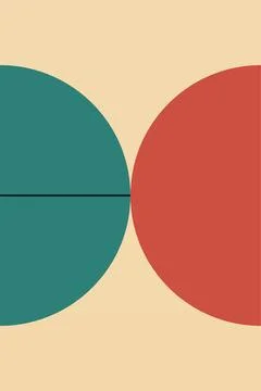 Flat abstract geometric shape art background Stockfoto's