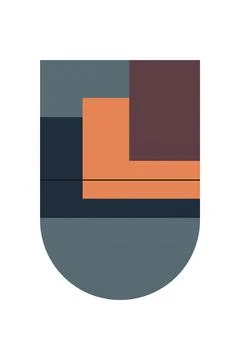 Flat abstract geometric shape art background Foto stock