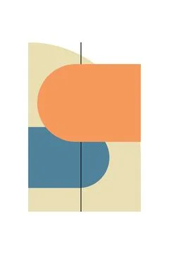 Flat abstract geometric shape art background 스톡 사진