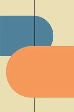 Flat abstract geometric shape art background 스톡 사진