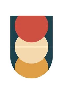 Flat abstract geometric shape art background 스톡 사진
