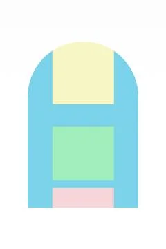 Flat abstract geometric shape art background Stock Photos