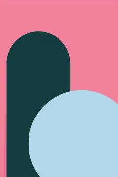 Flat abstract geometric shape art background 스톡 사진