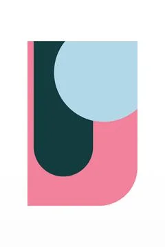 Flat abstract geometric shape art background Stock Photos