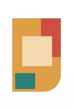 Flat abstract geometric shape art background Stockfoto's