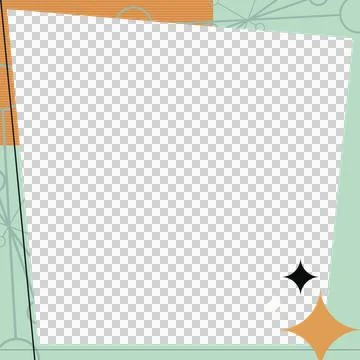 Flat abstract geometry is showing dark teal quad on transparent canvas featuring Stock Illustration