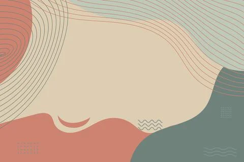 Flat abstract liquid hand drawn background Stock Illustration