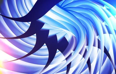 Flat abstract modern creative wavy style blue color hd wallpaper background 스톡 일러스트