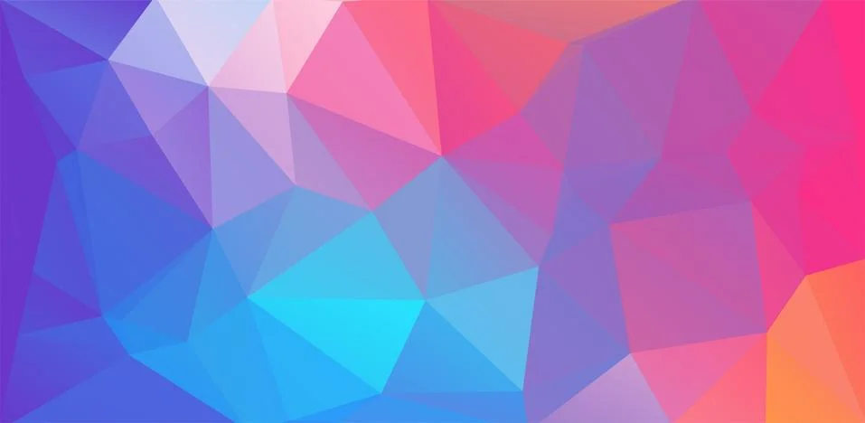 Flat abstract multicolor geometric triangle banner for your design Stock Illustration