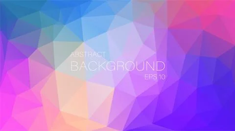 Flat abstract multicolor triangle background for you design Stock Illustration