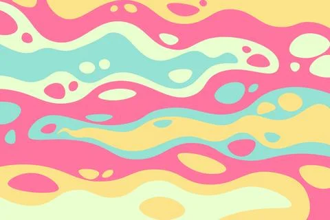 Flat abstract psychedelic groovy background. Stock Illustration