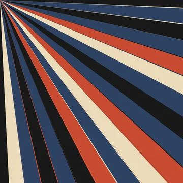 Flat abstract psychedelic groovy background. 库存插图