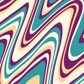 Flat abstract psychedelic groovy background. Stock Illustration