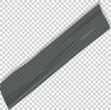 Flat abstract ribbon-like shape floating on transparent backdrop, showing jagged Stock Illustration