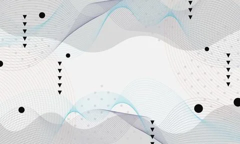 Flat abstract wave lines background. Vector illustration. Stock Illustration