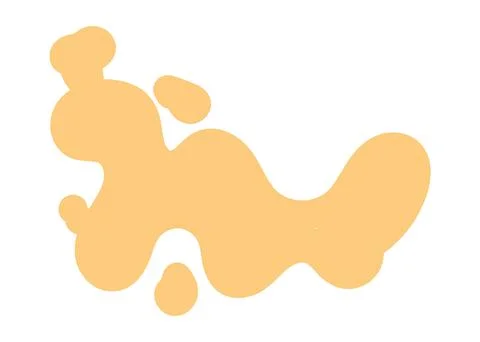 Flat abstract yellow spot. Hand drawn vector illustration. The graphics are s Illustrazione stock