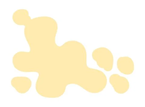 Flat abstract yellow spot. Hand drawn vector illustration. The graphics are s Stock Illustration