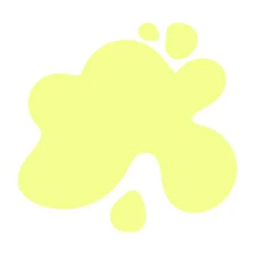 Flat abstract yellow spot. Hand drawn vector illustration. The graphics are s Stock Illustration