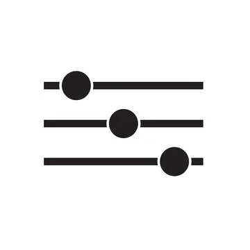 Flat adjustment button icon symbol vector Illustration. Stock Illustration