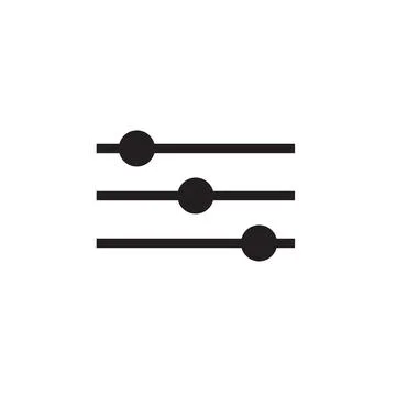 Flat adjustment button icon symbol vector Illustration. Stock Illustration
