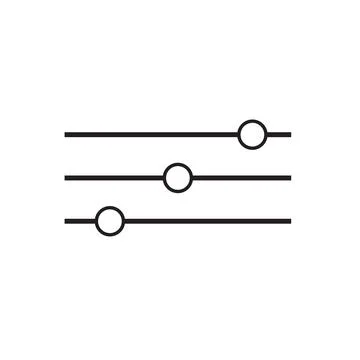 Flat adjustment button icon symbol vector Illustration. Stock Illustration