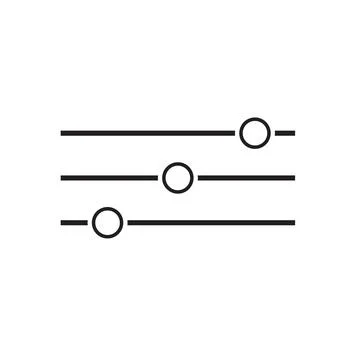 Flat adjustment button icon symbol vector Illustration. Stock Illustration