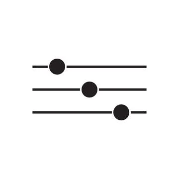 Flat adjustment button icon symbol vector Illustration. Stock Illustration