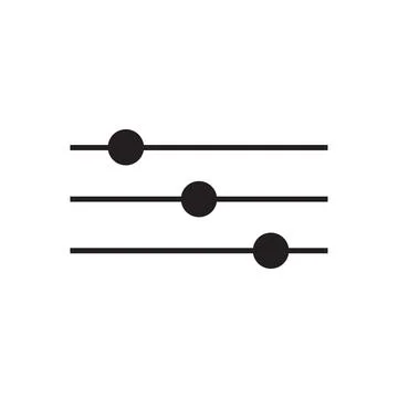 Flat adjustment button icon symbol vector Illustration. Stock Illustration