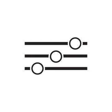 Flat adjustment button icon symbol vector Illustration. Stock Illustration
