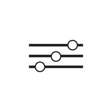Flat adjustment button icon symbol vector Illustration. Stock Illustration