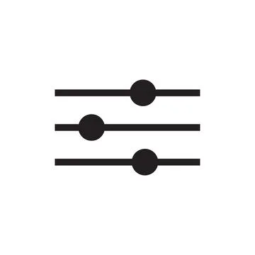 Flat adjustment button icon symbol vector Illustration. Stock Illustration