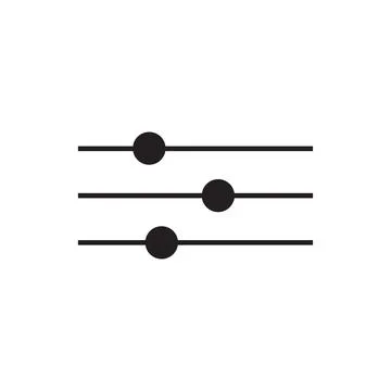 Flat adjustment button icon symbol vector Illustration. Stock Illustration