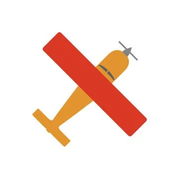 Flat Airplane Illustration Stock Illustration