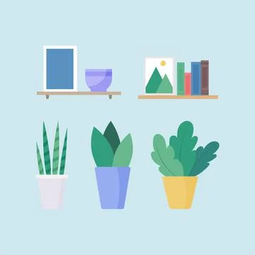 Flat and bright cozy decor element in vector 스톡 일러스트