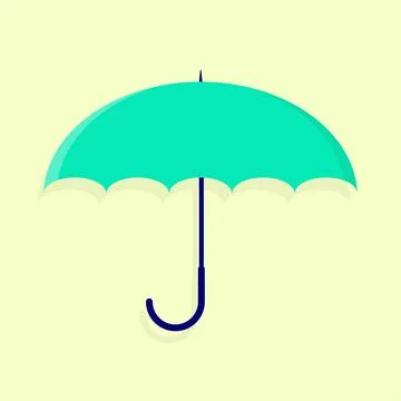 Flat and minimal opened umbrella vector design Stock Illustration