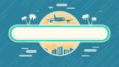 Flat Animated Background Tourism and Travel Stock Footage 136509432