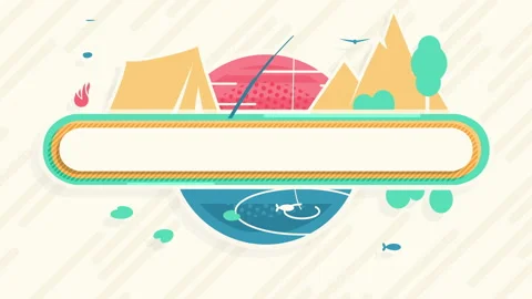 Flat Animated Background Tourism In The Mountains Stock Footage 136509763