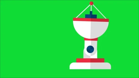 Flat Animated Space Exploration Elements and Solar System Loop 스톡 동영상 345923342