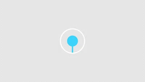 Flat Animation of Blue Location Pin Icon with Alpha Channel Stock Footage 337291952