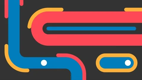 Flat animation. Looped 4K animated video. Abstract geometric pattern. Video stock 237330924