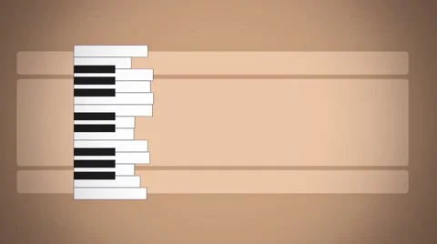 Flat animation piano keyboard like abstract sound level Video stock 59539259
