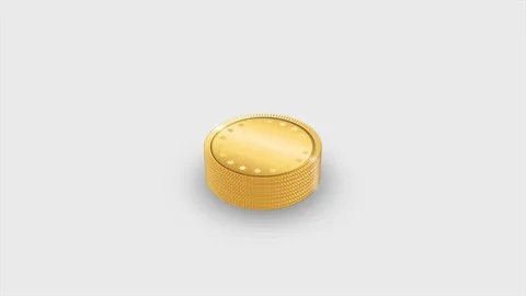 Flat animations of gold coins. Stock Footage 103566357