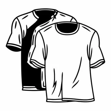 Flat Apparel T-Shirt Vector Illustration Stock Illustration